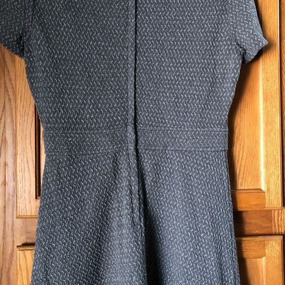 BCBGMAXAZRIA Collared Metallic Tweed Fit & Flare Mini Ginnie Dress - S - Picture 9 of 14